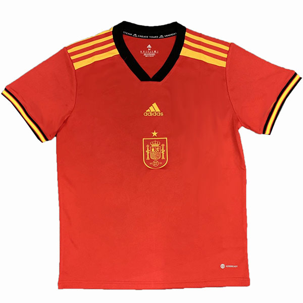 Spain home concept jersey adult soccer uniform men's sportswear football red top shirt 2022